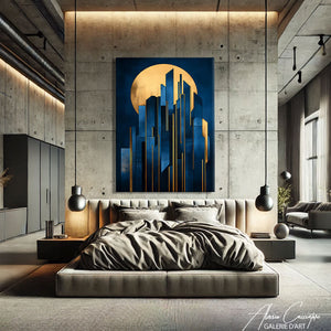 Tableau Moderne Bleu