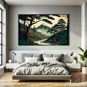 Tableau paysage japonais
