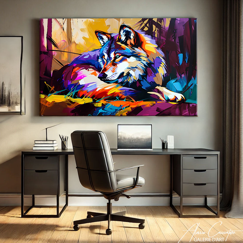 Tableau Loup Moderne