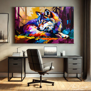 Tableau Loup Moderne