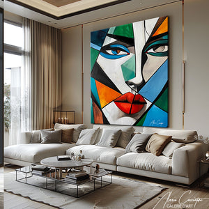 tableau cubiste femme