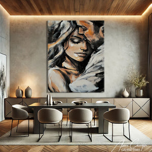 Peinture Couple Abstrait