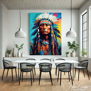 TABLEAU INDIEN ABSTRAIT