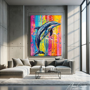 Tableau Peinture Dauphin