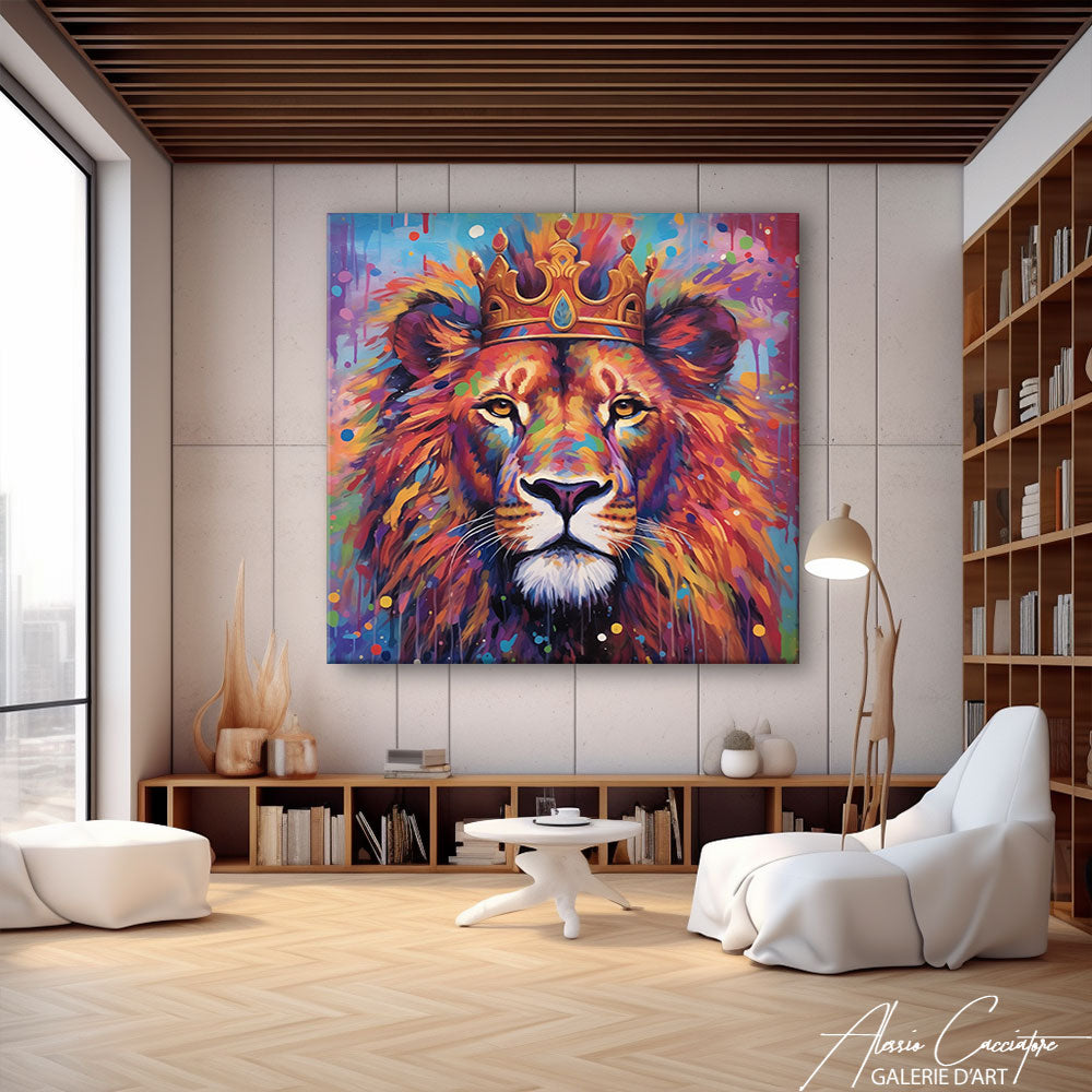 LION HEAD COLOR PAINTING