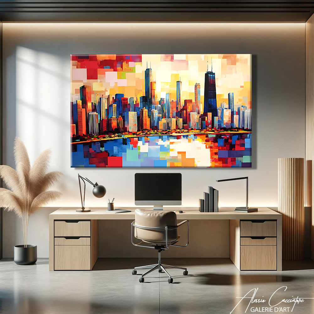 TABLEAU CHICAGO GÉOMÉTRIQUE
