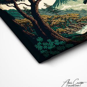 TABLEAU JAPONAIS PAYSAGE Alessio Cacciatore