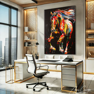 Tableau Cheval Abstrait