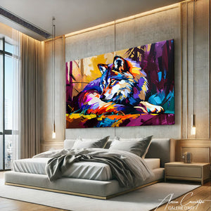 Tableau Loup pop art