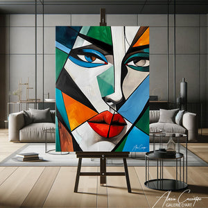 tableau femme cubiste