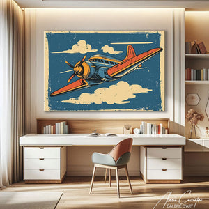 Tableau Avion Vintage