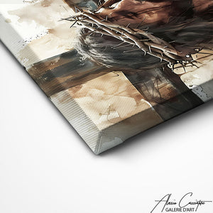 TABLEAU JÉSUS CHRIST ABSTRAIT Alessio Cacciatore