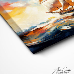 TABLEAU BATEAU ABSTRAIT Alessio Cacciatore