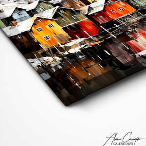 TABLEAU PAYSAGE NEIGE Alessio Cacciatore
