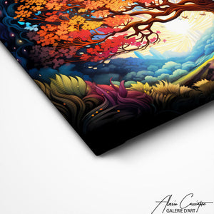 TABLEAU ARBRE DE VIE ROUGE Alessio Cacciatore