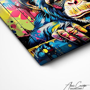 TABLEAU SINGE MULTICOLORE Alessio Cacciatore