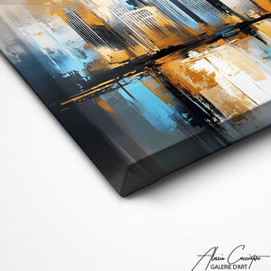 TABLEAU PAYSAGE URBAIN DORÉ AlessioCacciatore