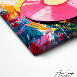 TABLEAU TRIPTYQUE ROSE FUCHSIA Alessio Cacciatore