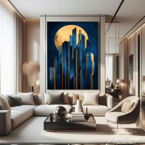 TABLEAU MODERNE BLEU