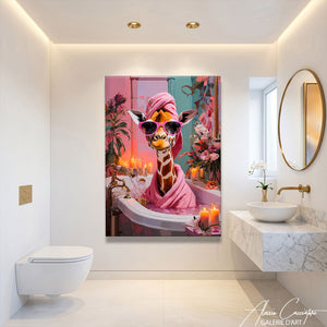 TABLEAU SALLE DE BAIN GIRAFE