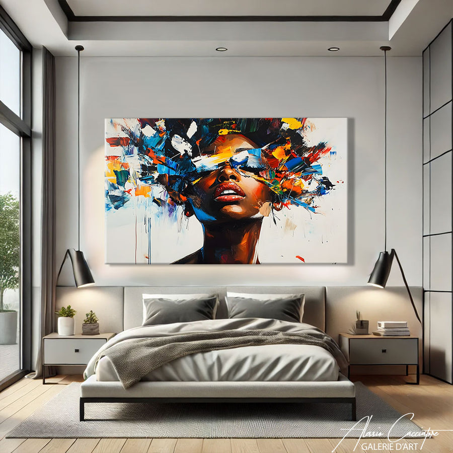 Femme Africaine Tableau – mise en situation