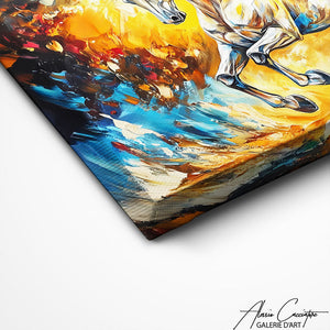 TABLEAU CHEVAL ORANGE Alessio Cacciatore