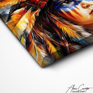TABLEAU INDIEN CONTEMPORAIN Alessio Cacciatore