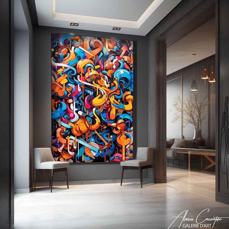 tableau peinture pop art – mise en situation