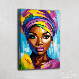 Toile Portrait Femme Africaine