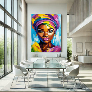 Toile Portrait Femme Africaine