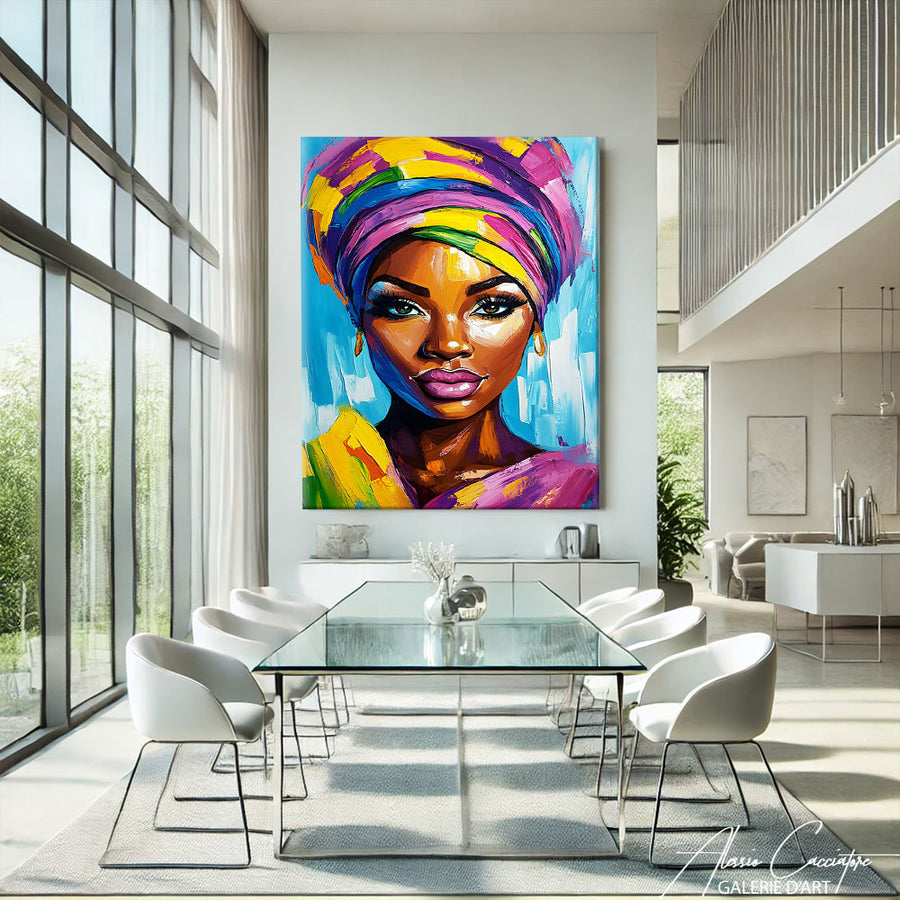 Toile Portrait Femme Africaine – mise en situation