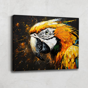TABLEAU PERROQUET HUILE