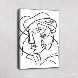 Tableau Minimaliste Noir Et Blanc