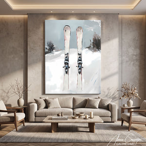 tableau ski peinture