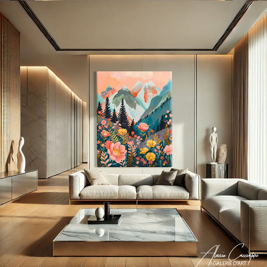 Tableau Paysage Montagne
– mise en situation