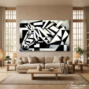 Peinture Géométrique Noir Et Blanc