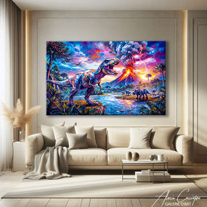 Peinture Dinosaure Bleu