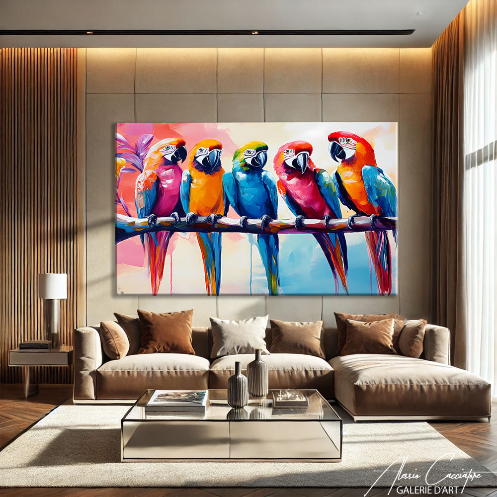 Tableau Sur Toile Perroquets