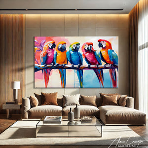 Tableau Sur Toile Perroquets