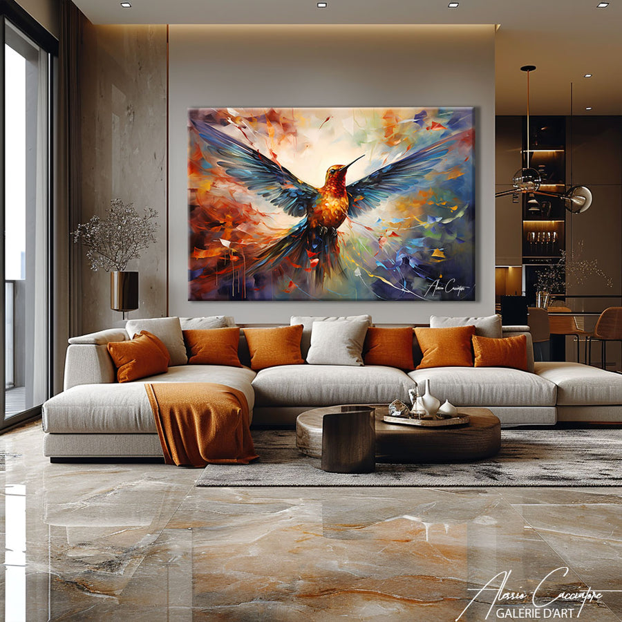 Déco Tableau Oiseau – mise en situation