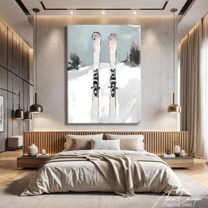 tableau ski peinture