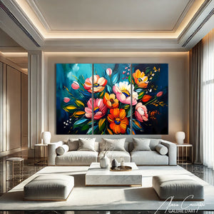 tableau triptyque coloré