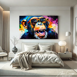 tableau singe pop art