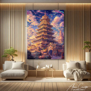 TABLEAU TEMPLE PAGODE