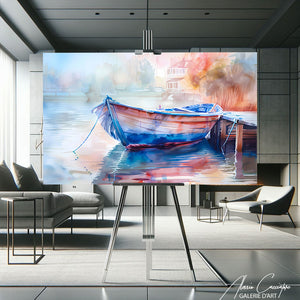 tableau barque abstrait