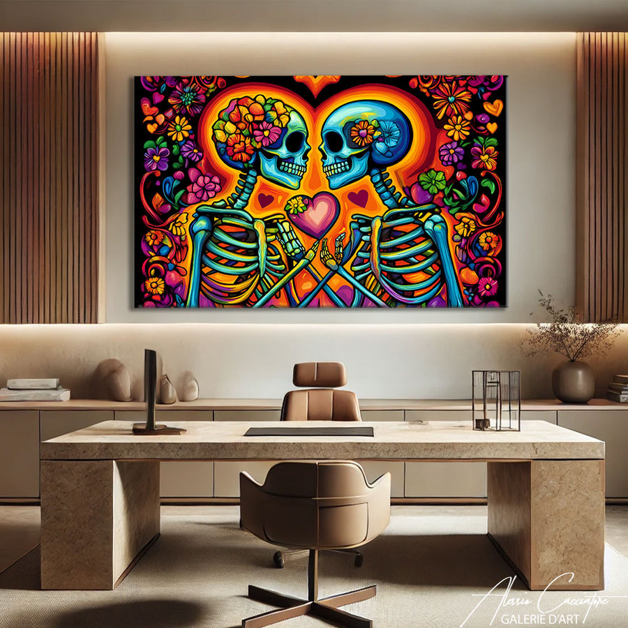 Tableau Moderne Design Pour Salon – mise en situation