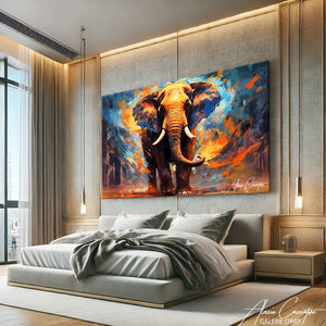 TABLEAU ÉLÉPHANT COLORÉ