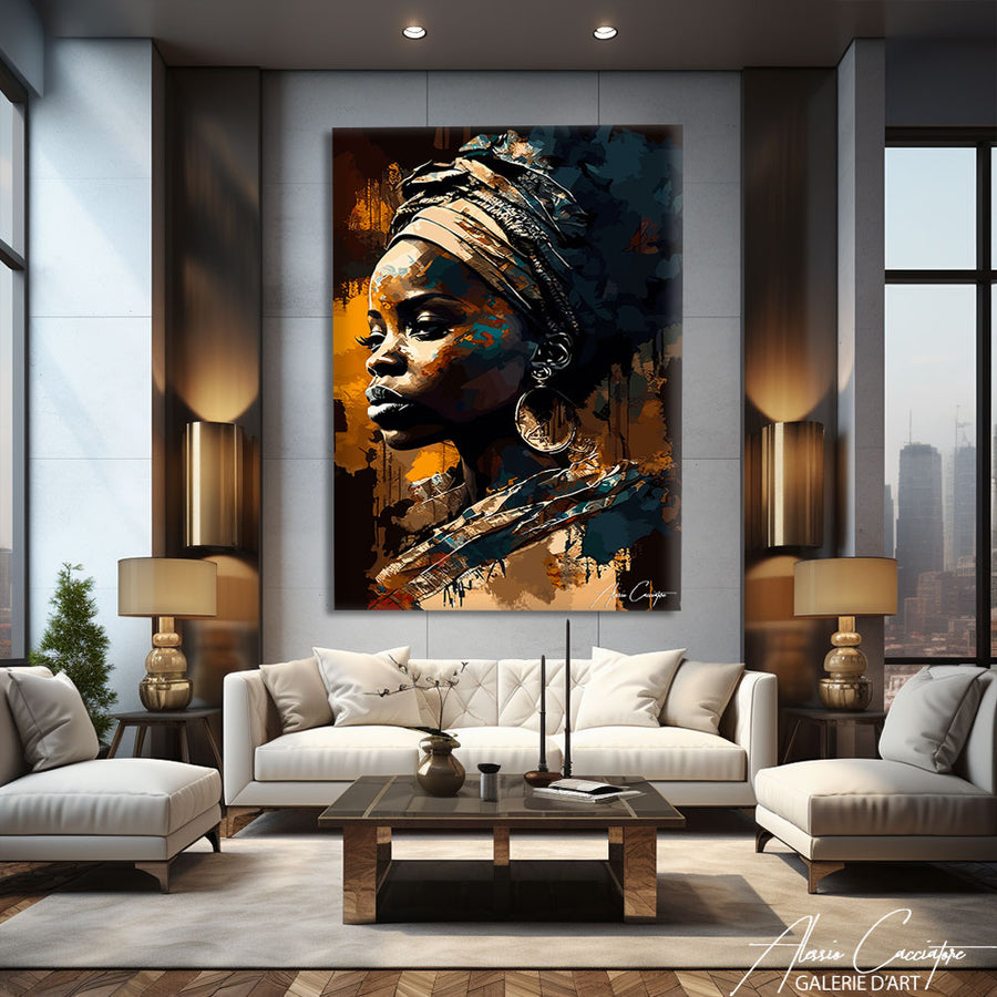 tableau femme africaine – mise en situation