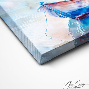 TABLEAU BARQUE SUR L'EAU Alessio Cacciatore