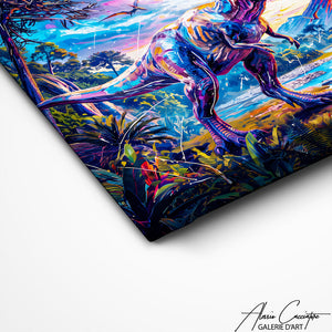 Art Mural Dinosaure Bleu